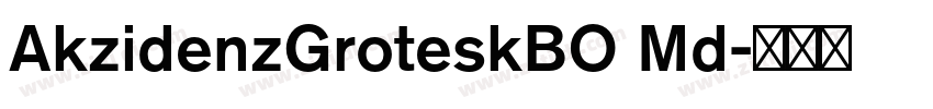 AkzidenzGroteskBO Md字体转换 AkzidenzGroteskBO Md字体转换